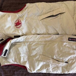 Women's Cream Vest with Red Accents